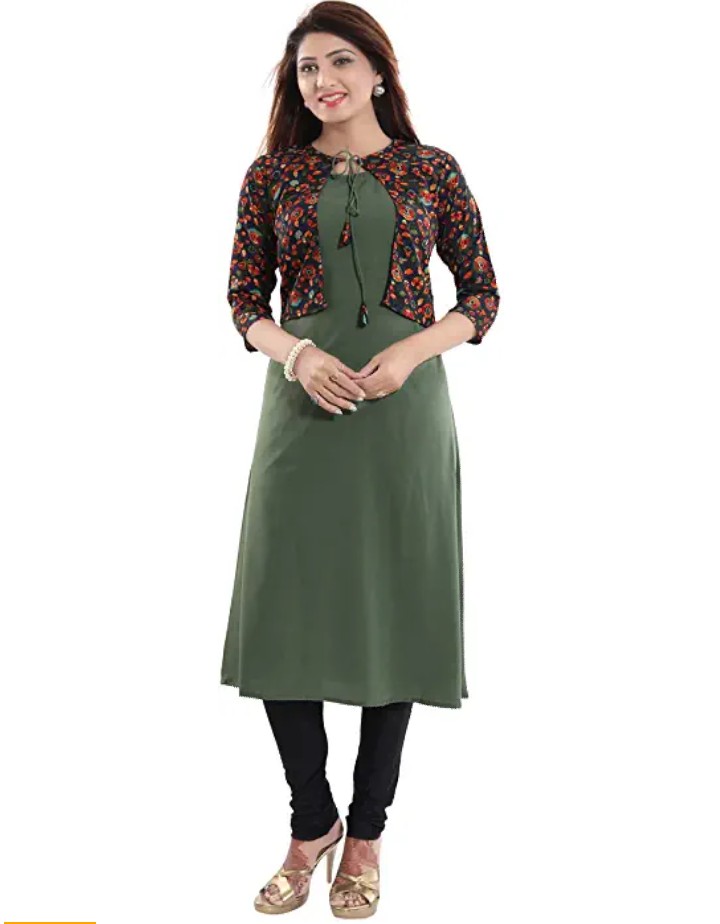 Crepe a-line Kurti